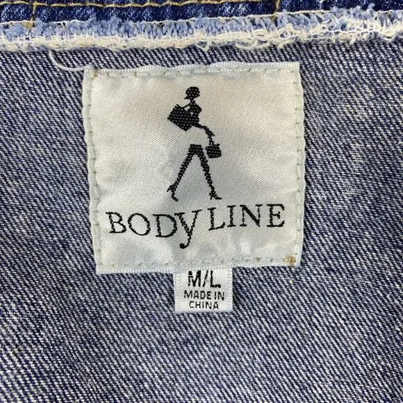 Vintage 90s Hooded Denim Jacket M/L | Stonewash Snap Front Festival Jacket Layer - Picture 11 of 16